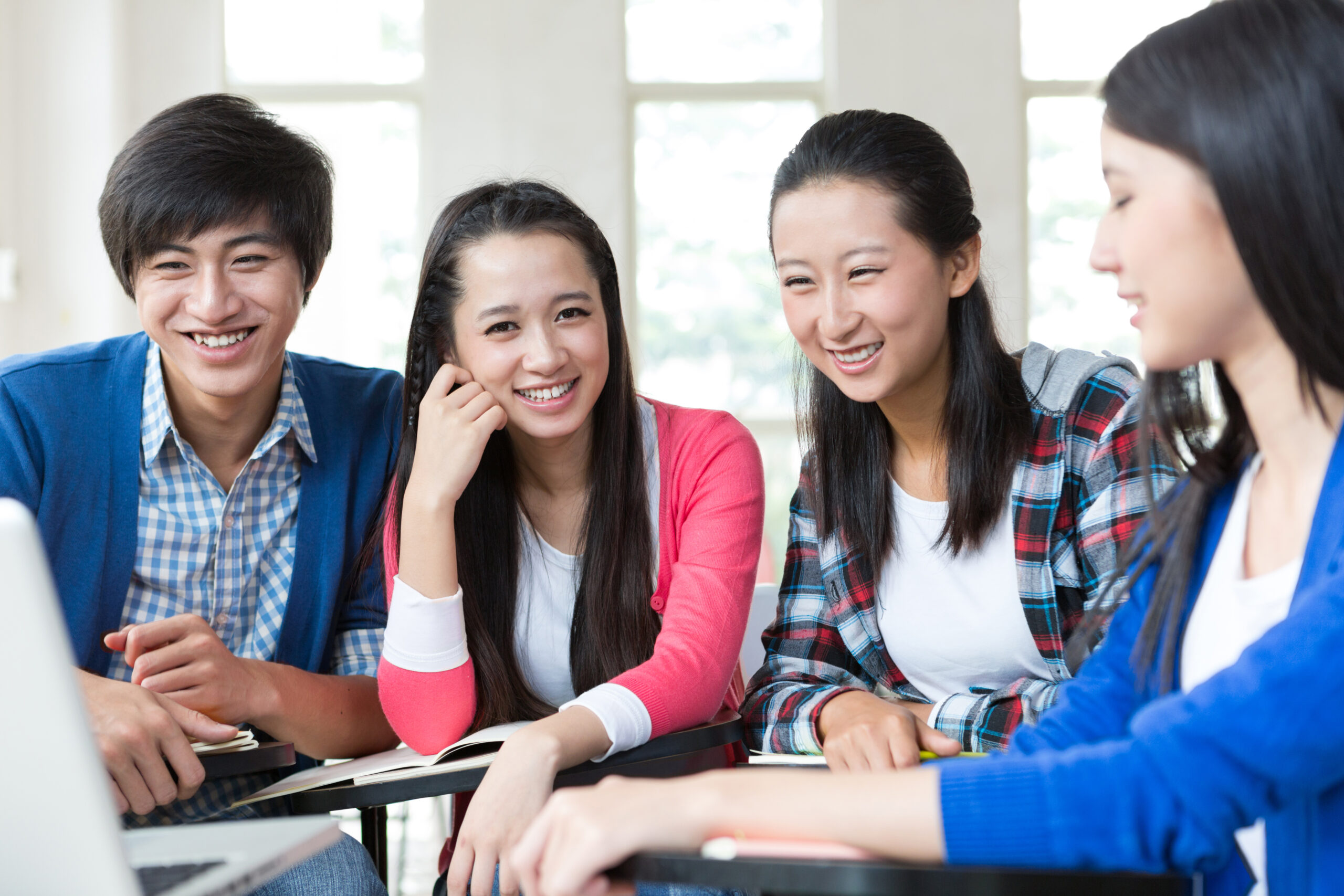 Group of international students participating in an English course at a leading language center in Malaysia, enhancing their skills